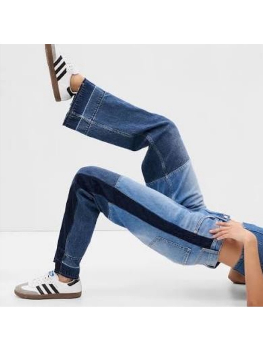 NWT GAP Baggy Low Rise Patchwork Jeans